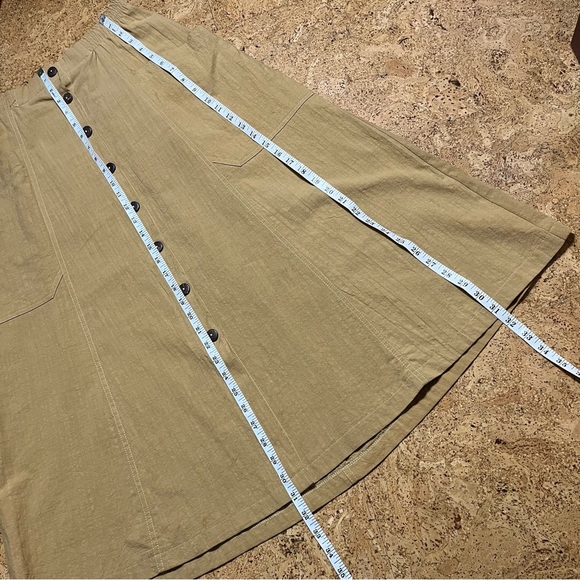 Easel Crinkle Cotton Full Button Down Skirt With Pockets NWOT Sz S - Picture 11 of 11